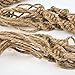 Newcomdigi Plant Hanger Macrame Jute 4 Leg 40 Inch with Beads, Handmade Knotted Plant Hanger Rope for Indoor Outdoor Patio Deck Ceiling Pots,1 Rope for 2 Pots