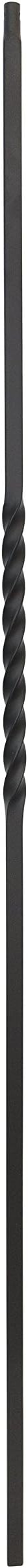 T02 - Iron Balusters - Single Twist - Hollow - 44 in X 1/2 in Square - Box of 15 (Satin Black)