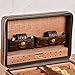 Volenx Travel Cigar Case, Travel Humidor Crocodile Leather Case for 4 Cigars