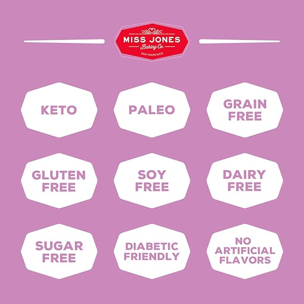 MISS JONES BAKING KETO BROWNIE MIX – GLUTEN FREE, LOW CARB, NO SUGAR ADDED, NATURALLY SWEETENED DESSERTS & TREATS – DIABETIC, ATKINS, WW, PALEO FRIENDLY (PACK OF 1)