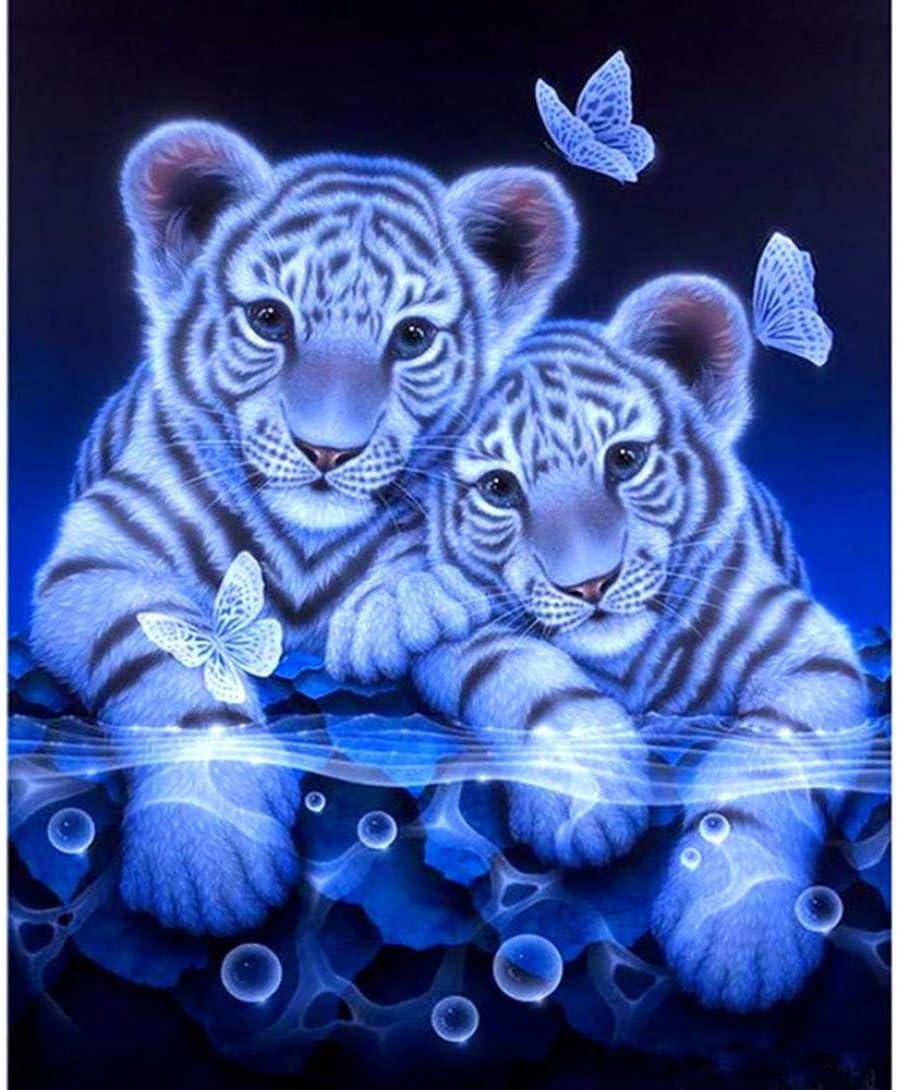 Diamond Painters Shop DIY 5D Diamant Painting Set Tiger 30x40cm