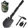 OKOOLCAMP Folding Shovel Camping Shovel Multi-tool Military Shovel Heavy Duty Alloy Steel Car Survival Tactical Shovel for Off Road Snow Emergency Gardening Hiking Backpacking Fishing
