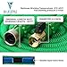 Expandable Garden Hose 50 ft by SV LifeStyle. The Best Expanding Heavy Duty Water Hose with Solid Brass Connector, 8-Pattern Spray Nozzle and Free Storage Bag