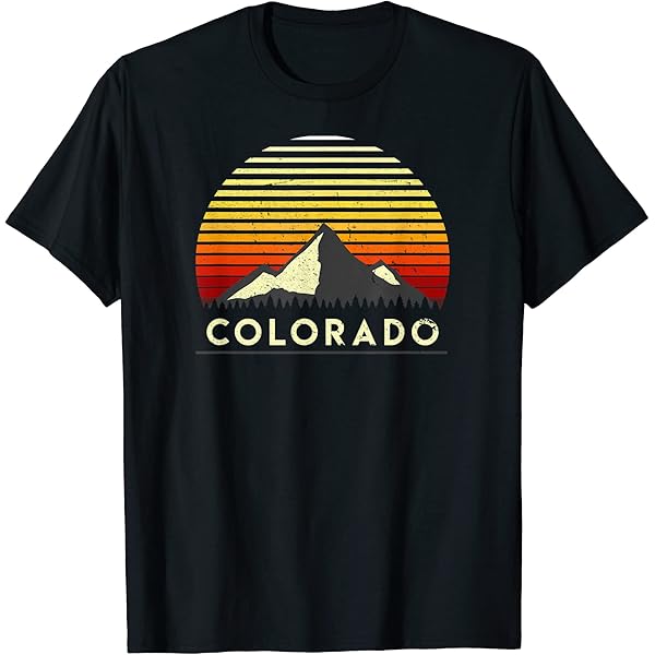 トップス 80'S COLORADO All-over pattern T-SHIRTS Amazon.com: Colorado Flag Mountain Top T-Shirt : Clothing