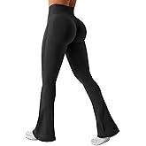 YEOREO Women's Mini Flare Workout Butt Lifting Hidden Scrunch Seamless Yoga Legging Pants