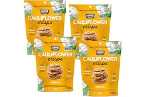 Hippie Snacks Gluten Free, Non-GMO Cauliflower Crisps - Original, 70 gram (Pack of 4)