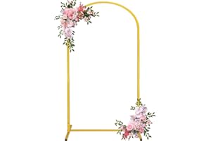 Fivenl Arch Backdrop Stand 7.2FT Balloon Arch Stand Stable Gold Wedding Arch Frame Metal Arch Backdrop Stand for Wedding Ceremony Birthday Party Bridal Baby Shower Banquet Decoration