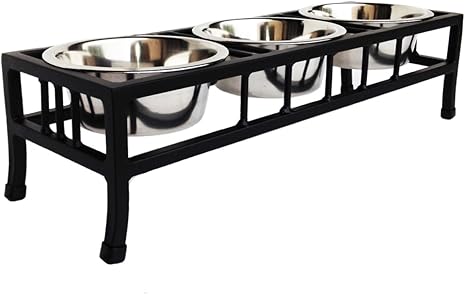 Pet Supplies Nmn Products Baron Triple Bowl Dog Diner Raised