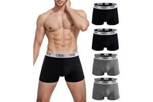 Charm Karter Men's Trunks Underwear - Mens Breathable Anti-Chafing Moisture Wicking Underwear 4 Pack