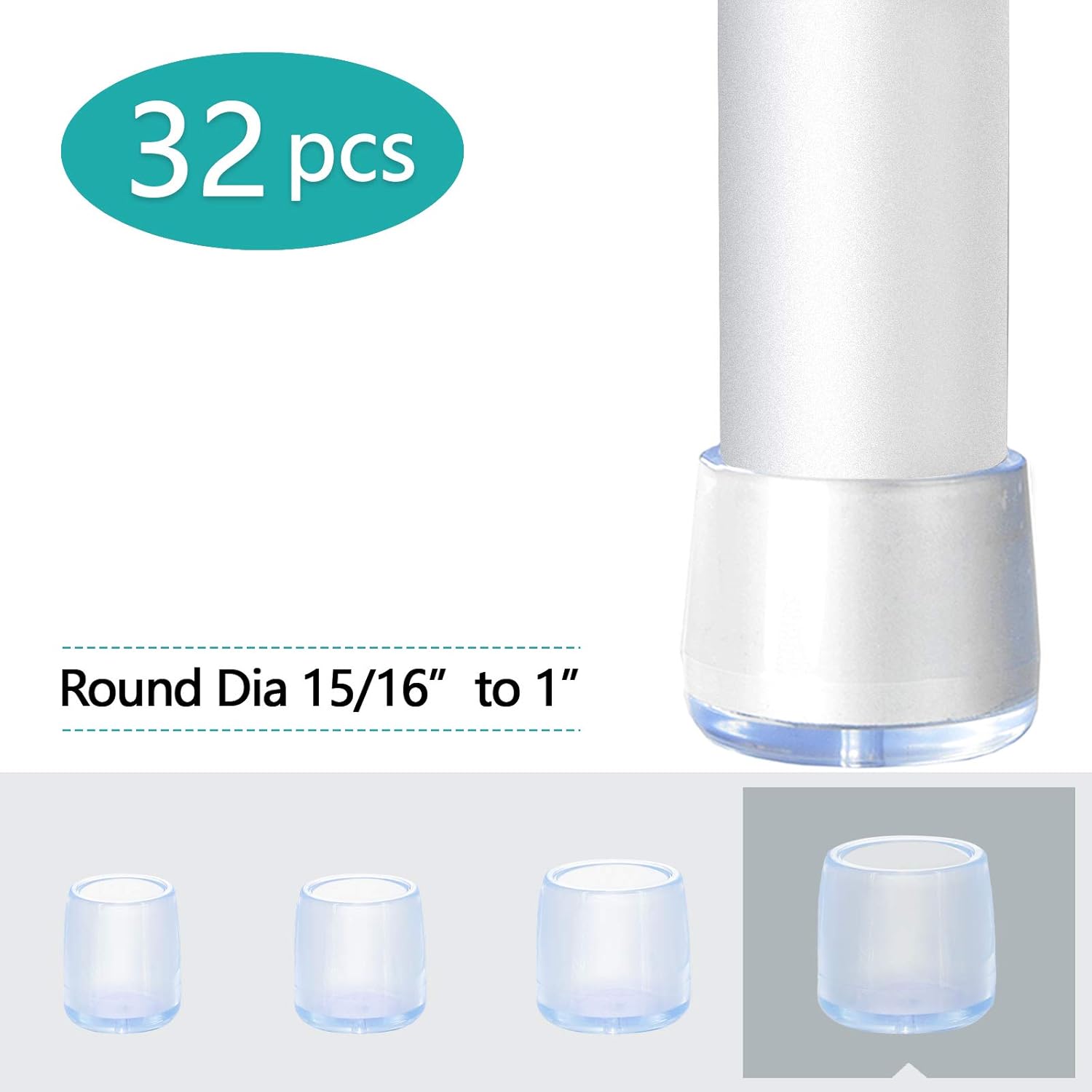 MelonBoat Non Slip Chair Leg Caps, Bar Stools Floor