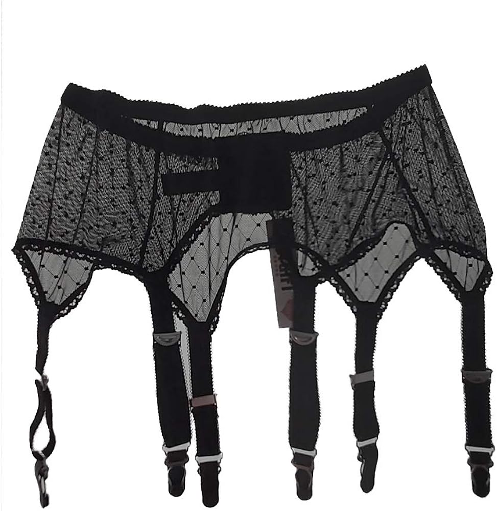 STYGIFT Sexy Garter Belt Polka Dot Mesh Exotic Style 6