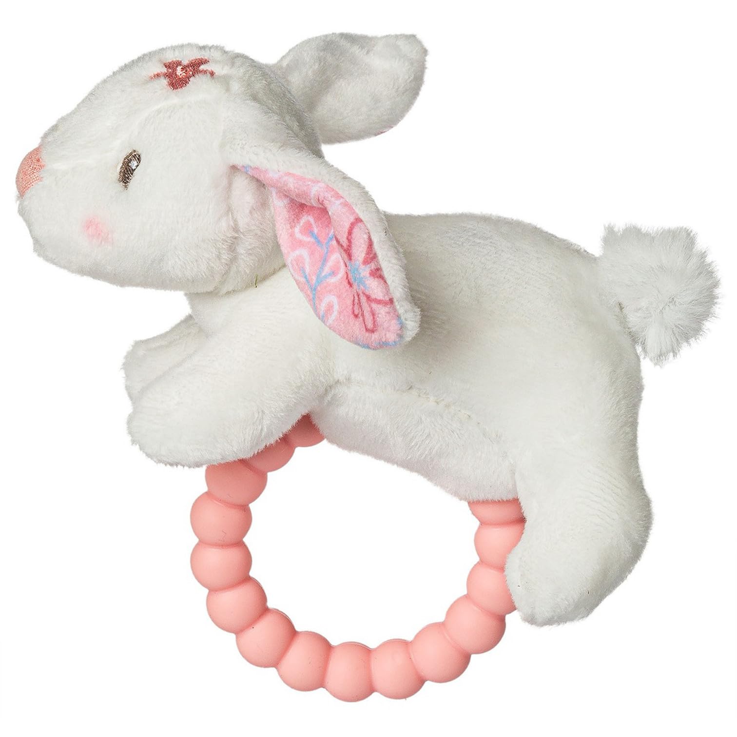Aurora Mary Meyer,44680M, Mary Meyer Baby Rattle Soft with Soothing Teething Ring, 6-Inches, Bella Bunny