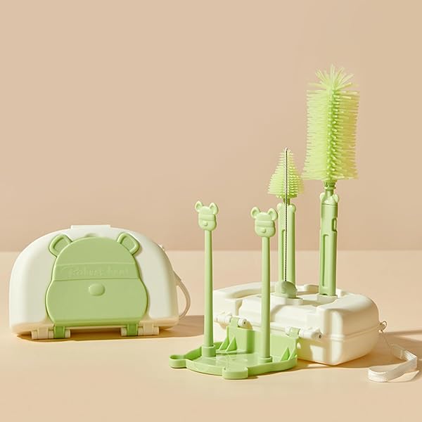 BAZELINE CREATIONS Kit De Nettoyage 7 En 1 : Brosse à Biberon, Brosse à Tétine, Brosse à