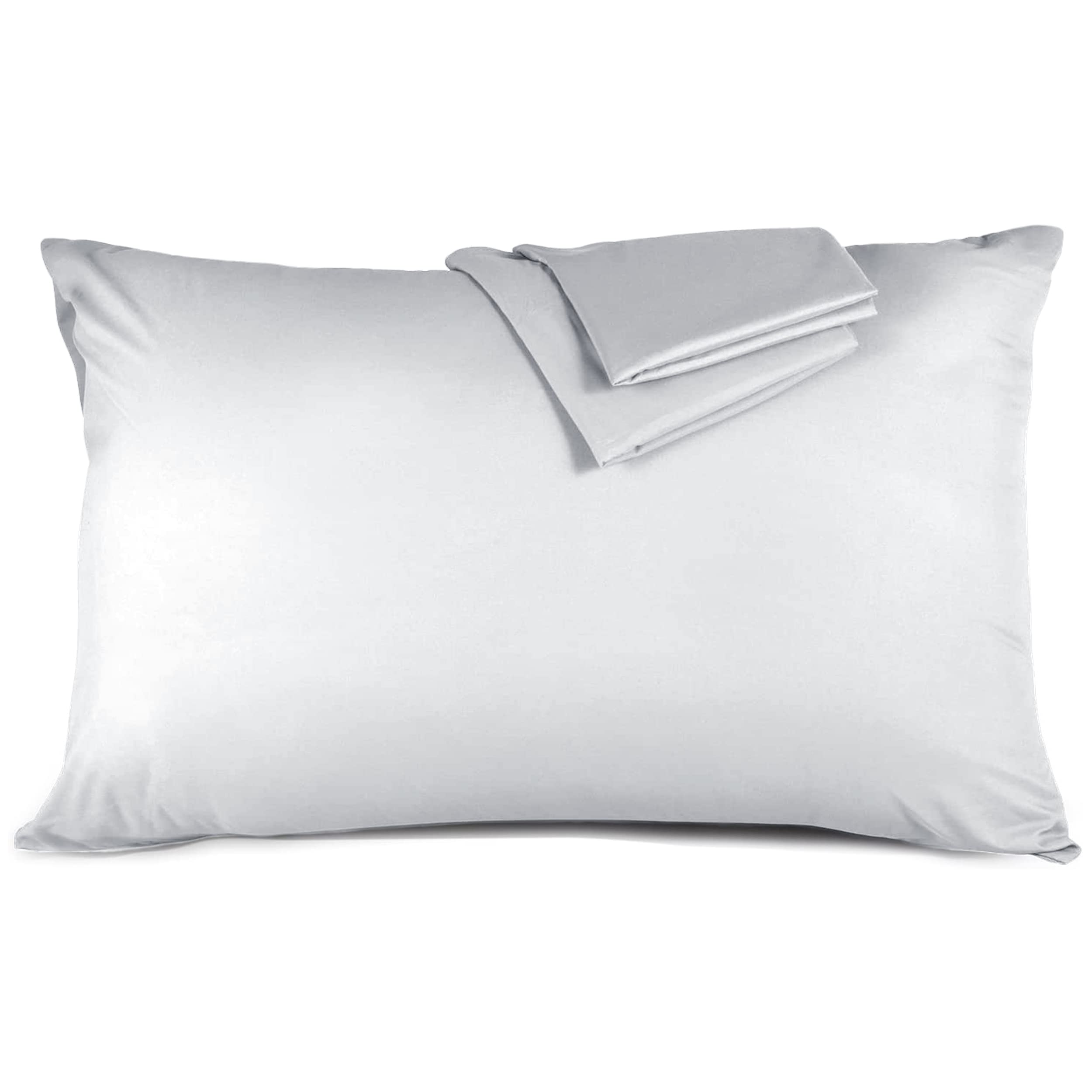 Hafaa Silver Pillowcases 2 Pack Brushed Microfiber Plain Pillow Cases with Envelop Closure – Wrinkle & Fade Resistant Pillow Cover, 50x75 cm — image 1