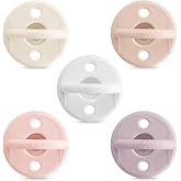 Comfy Cubs Baby Pacifiers, 5 Pack for 0+ Months - Soft Breast-Like Nipple Shape - CPSIA Compliant Silicone Pacifier for Newborns - Girl Pack Baby Essentials - Ideal Newborn Gift Set - Multicolor Girl