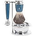 MÜHLE RYTMO 4-piece Pure Badger Double Edge Safety Razor (Closed Comb) Shaving Set For Men - Perfect for Every Day Use, Barbershop Quality Close Smooth Shave