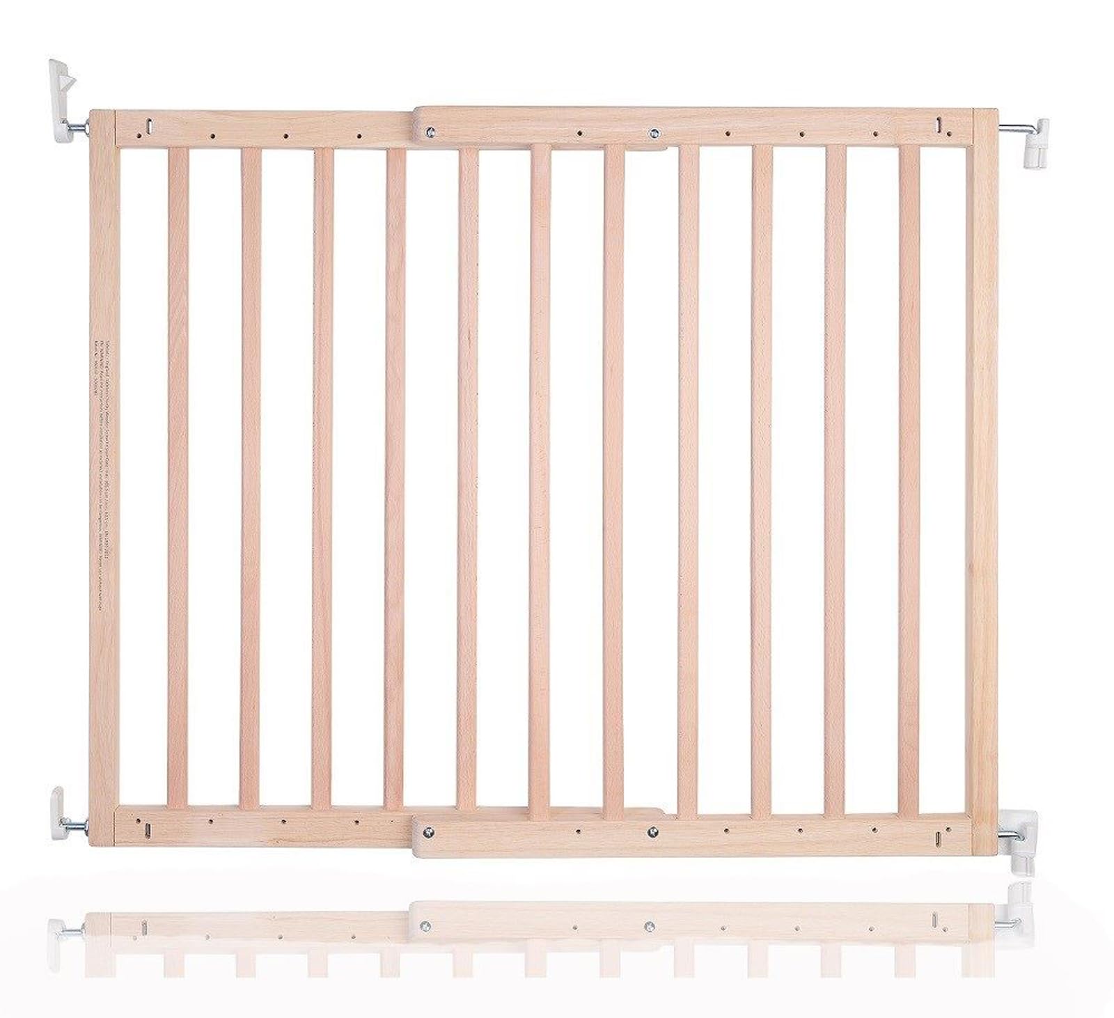 Safetots Chunky Wooden Screw Fit Stair Gate, Natural, 63.5cm - 105.5cm, Wood Baby Gate, Screw Fit Safety Barrier, Stylish Design and Practical Safety Gate, Easy Installation