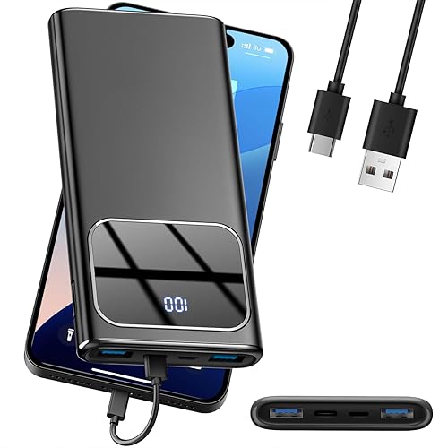 Power Bank High-Speed Charging 10000mAh, PD3.0 QC4.0 Portable Charger with USB-C Input & Output, Powerbank Phone Battery Pack Compatible with iPhone 16/15/14/13/12 Pro Max iPad Samsung Android