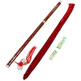 1pkg Traditional Handmade Dizi Bamboo Flute Chinese Musical Instrument in C Key