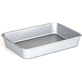 Viking Premium 13 x 9-Inch Nonstick Ceramic Roasting Pan, Made without PFAS, Heavy Gauge Aluminized Steel Baking Pan Sheet with Reinforced Iron Frame, Even Heating Cookware, Oven Safe to 475F, Silver