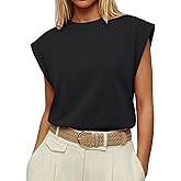 Lepunuo Women Spring Summer Cap Sleeve Tops Casual Basic Tee Shirts Muscle Loose Tank Tops 2026 Vacation Outfits