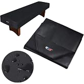 GSE Heavy-Duty Leatherette Shuffleboard Table Cover, Black, 12' | Wrinkle-Free Leatherette, Encryption Cloth Back, 148" x 25", for Most 12 ft Shuffleboard Tables