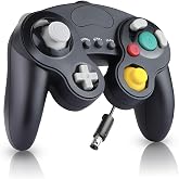 YSDZSW Upgraded Wired Controller for Wii/GameCube TURBO Game Controller Compatible with GC/Wii Games (Black)