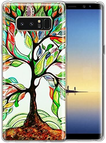 Colorful Tree Samsung Galaxy Note 8 Clear Case,Ultra-thin Transparent Soft Protection Cover,Personal Customization Hybrid Drop Flexible Shockproof Case