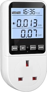 MECHEER Power Meter Electricity Usage Monitor 8 Modes with Backlight LCD view 1