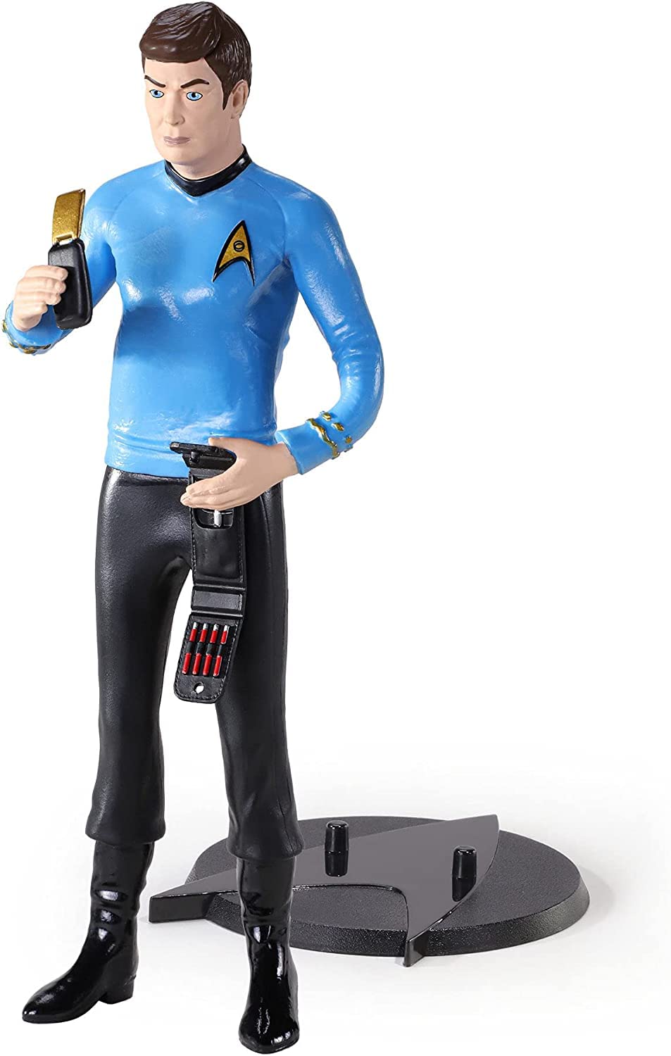BendyFigs The Noble Collection Star Trek Dr. McCoy - 7.5in (19cm) Noble Toys Bendable Figure Posable Collectible Doll Figures With Stand