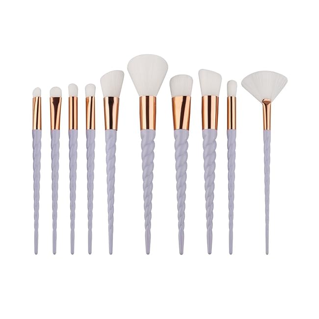 10Pcs Unicorn Makeup Brushes Set, Free-Air Fas...