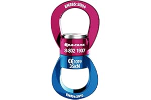 PROND Swing Swivel 35kN Safest Rotational Device, Swing Spinner, Carabiner Swivel, Climbing Rope Swivels for Children’s Web Tree Swing Setting, Aerial Dance, Hanging Hammock