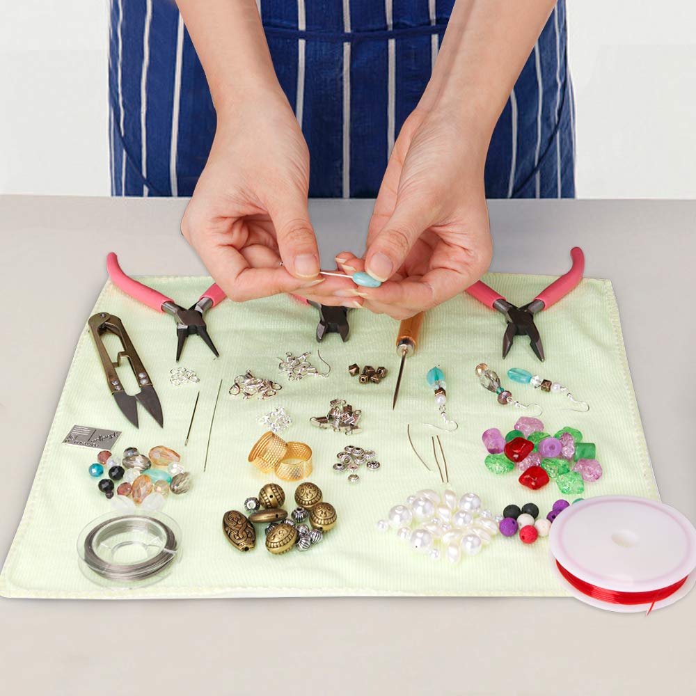 Jewelry Making Kit, 1960 pcs, Supplies Includes Beads, Instructions, Findings, Wire for Bracelet, Necklace, Earrings Making Kit for Adults by Inscraft