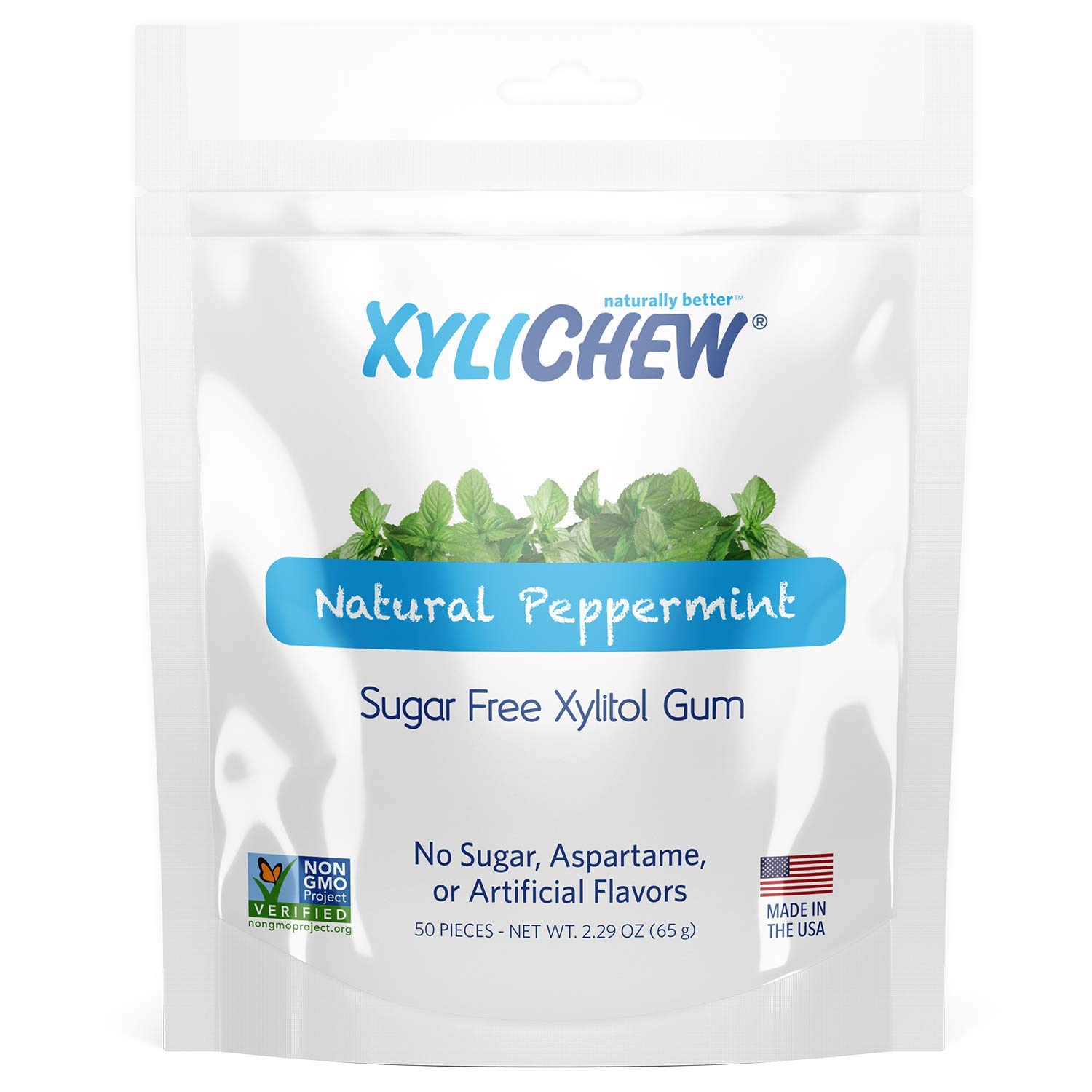 Xylichew 100 Xylitol Chewing Gum Non GMO, Non Aspartame