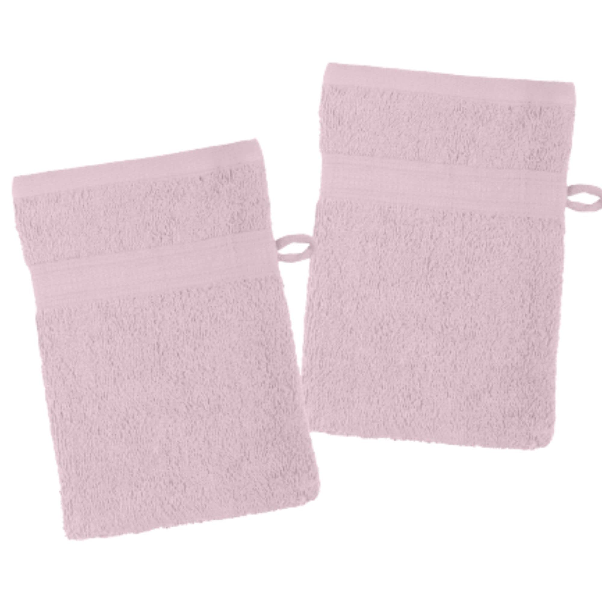 Stof - Set of 2 Wash Mitts - Size 15 x 21 cm - 100% Organic Cotton - Powder Colour - Lagoon Model - Bath Linen - Soft Oeko Tex Certified