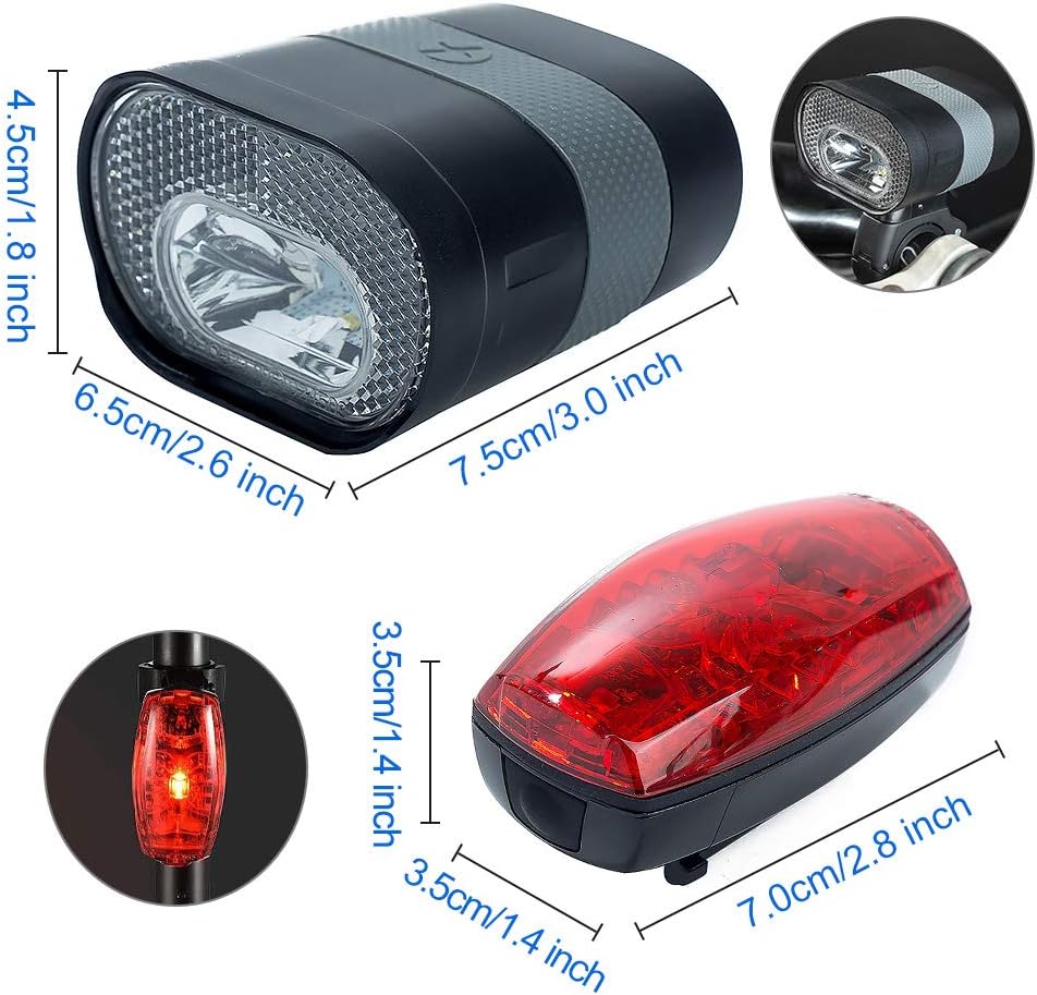 Luci Bici Ricaricabili USB - Anteriore E Posteriore, 6 Modalit&agrave;, IPX5 Impermeabile, Per Mountain Bike E Strada