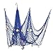 Youbedo Mediterranean Style Nautical Fish Net with Shells Blue Seaside Wall Home Decor