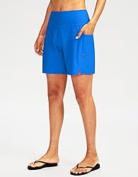 G Gradual Women's 7" Long Swim Board Shorts High