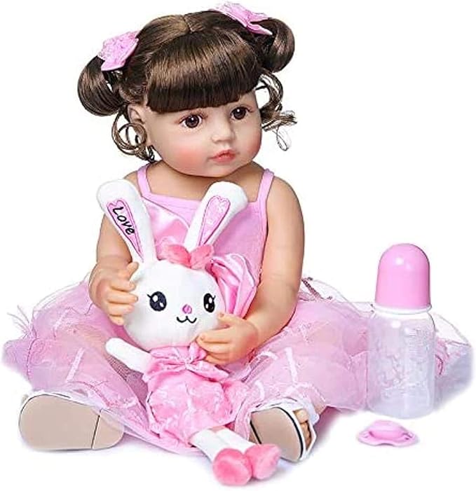 Reborn Babypuppen, 22ZollPrinzessin mit blonden Haaren Reborn Dolls Mädchen lebensechte