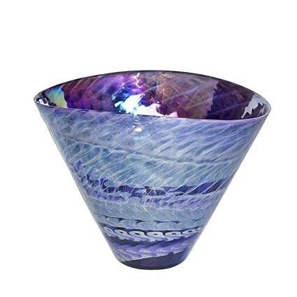 Yourmurano Murano Glass Vase Purple With Magnetic Reflection