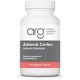 Allergy Research Group ARG Adrenal Cortex - Supports Healthy Stress Response & Metabolism - Delivers 100 mg Freeze-Dried Bovine Adrenal Cortex Tissue - 100 Servings - 100 Capsules