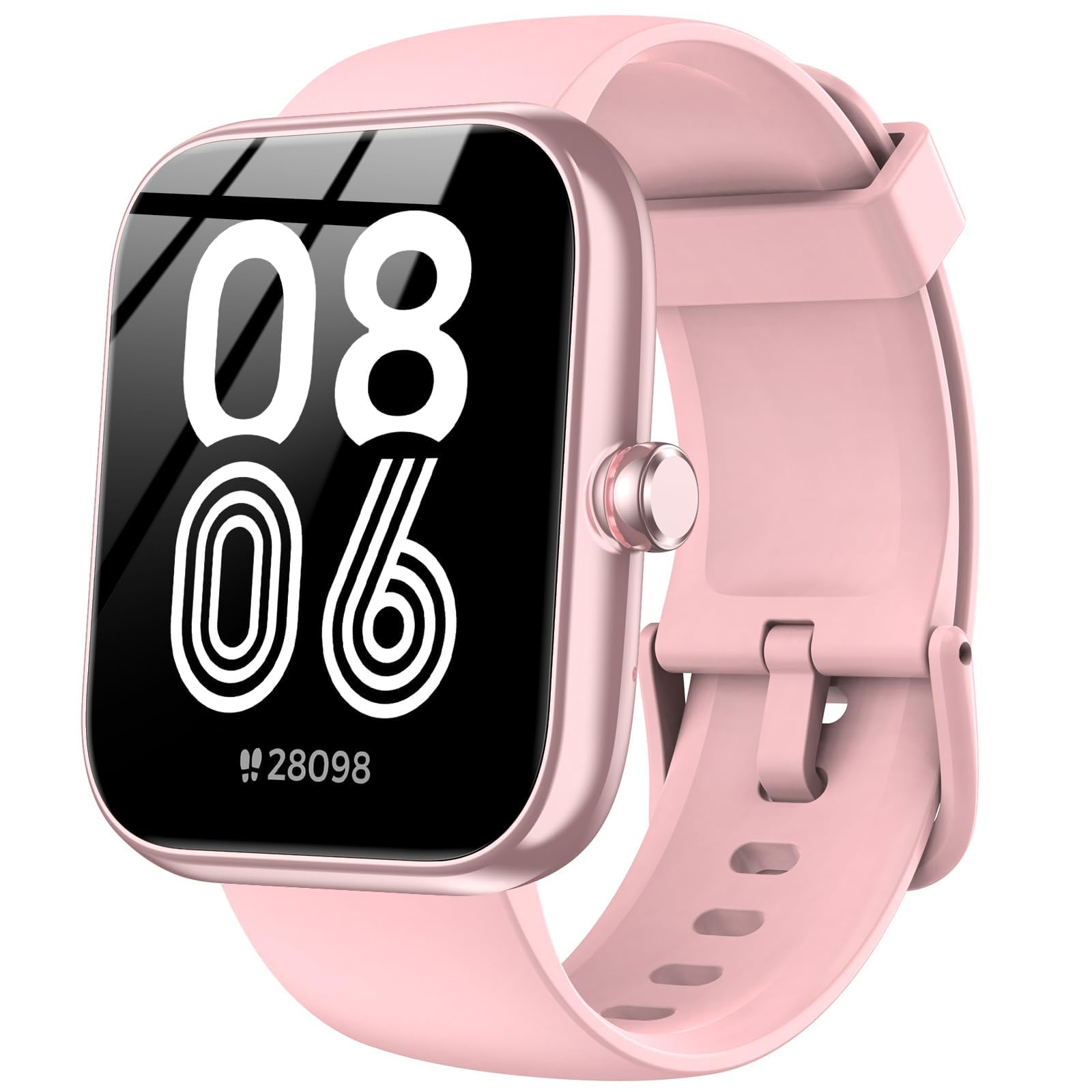Smart Watch with Alexa Built-in, 1.83" HD Touchscreen, Bluetooth Calling Fitness Tracker, Health Monitor Heart Rate/Sleep Tracking, IP68 Waterproof, 120+ Sports Modes for Android iPhone (Pink) Image Smart Watch with Alexa Built-in, 1.83" HD Touchscreen, Bluetooth Calling Fitness Tracker, Health Monitor Heart Rate/Sleep Tracking, IP68 Waterproof, 120+ Sports Modes for Android iPhone (Pink) Image