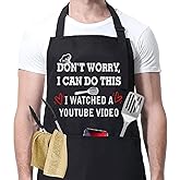 ONFAON Funny Apron for Men Women, Father's Day Gifts, Gifts for Mom,Birthday Gifts for Men Women，Cooking Grilling Apron