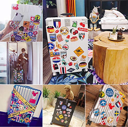 BOROLA 100pcs Not Random Music Film Vinyl Skateboard Guitar Travel Case Sticker Door Laptop Luggage Car Bike Bicycle Stickers (Set F) - Thumbnail 2