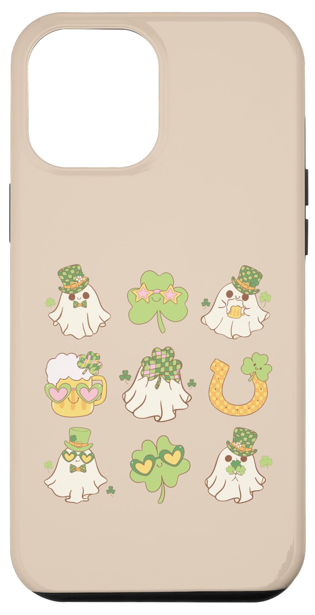 iPhone 12 Pro Max Ghosts St Patricks Day Unisex , Fun Lucky Irish Shamrock Case
