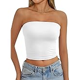 AUTOMET Tube Tops Strapless Crop Tops Basic Backless Sleeveless Bandeau Going Out Cute Summer Clothes Spring Outfits 2026