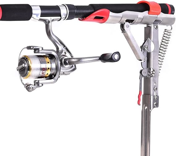 spring loaded fishing pole holder