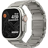 KORDIZ Titanium Watch Band T01 Pro (Max) - Fits Apple Watch ULTRA 3 ULTRA 2 (49mm) - Adjustable Titanium Apple Watch Band with Magnetic Clasp and DLC Scratch Resistant - Premium Color Matching Band