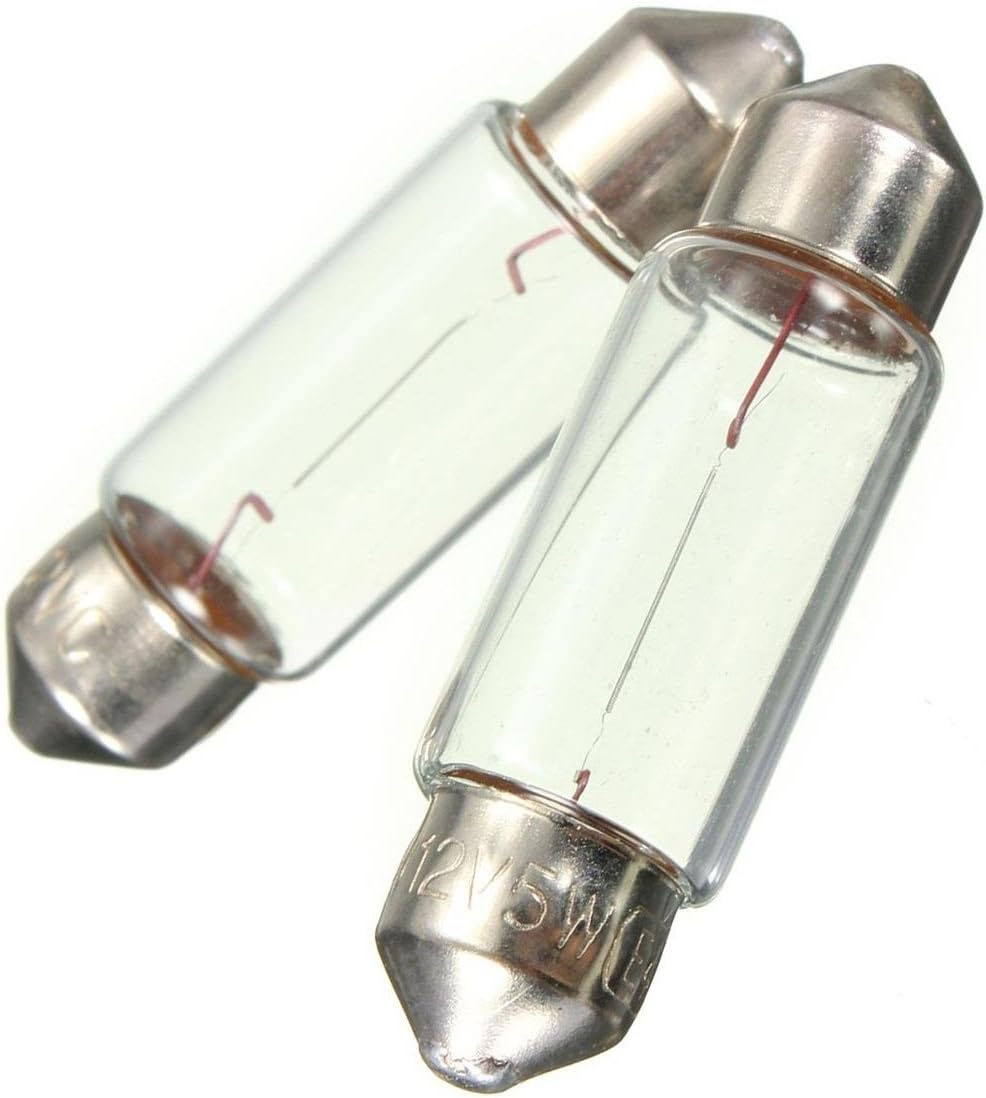Pair of 12v 5w C5W 239 Festoon Number Plate & Interior Car Bulbs