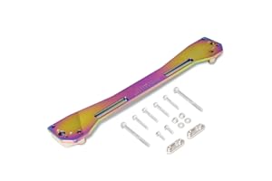 AJP Distributors JDM Rear Lower Subframe Brace Support Tie Bar Aluminum Suspension Chassis Sway Control Arm Neo Chrome Compatible/Replacement For Civic EJ EK EM 1996 1997 1998 1999 2000 96 97 98 99 00
